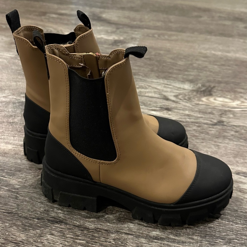 Target Tan and Black Ankle Boots